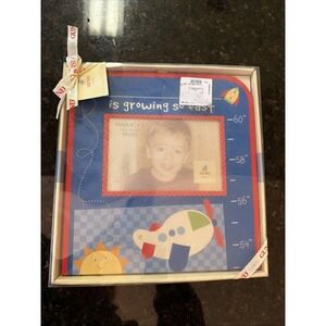 Gund Baby Happy Moments Growth Chart Hanging New Boy w/stickers 9x40 Holds Pics